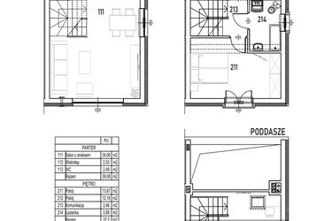 Rzut - Dom na sprzedaż 4 pokoje o powierzchni 82,45 m² - numer D2 w Tyniecka Domy