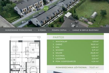 Rzut - Dom na sprzedaż 5 pokoi o powierzchni 125,09 m² - numer A.1.2 w Beskidzka Park