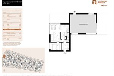 Rzut - Mieszkanie na sprzedaż 5 pokoi o powierzchni 101,03 m² - numer A15 w Kosocicka Ambient