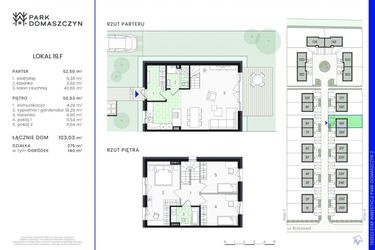 Rzut - Dom na sprzedaż 5 pokoi o powierzchni 103,51 m² - numer 19F w Park Domaszczyn 2 - etap 4
