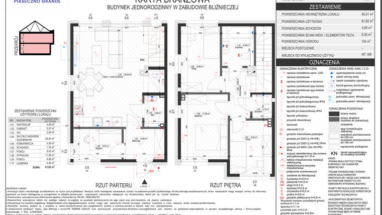 Rzut - Dom na sprzedaż 5 pokoi o powierzchni 81,62 m² - numer A2.1 w Nove Piaseczno Grande