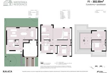 Rzut - Dom na sprzedaż 8 pokoi o powierzchni 302 m² - numer F1 w Wiedeńska Residence