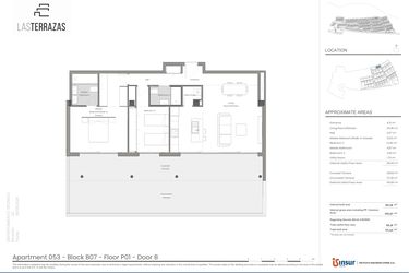 Rzut - Mieszkanie na sprzedaż 2 pokoje o powierzchni 155,9 m² - numer B7.P01 w Las Terrazaz de Macenas