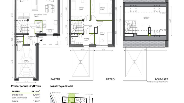 Rzut - Dom na sprzedaż 5 pokoi o powierzchni 118,09 m² - numer b11.L2 w Ogrody Wojszyce