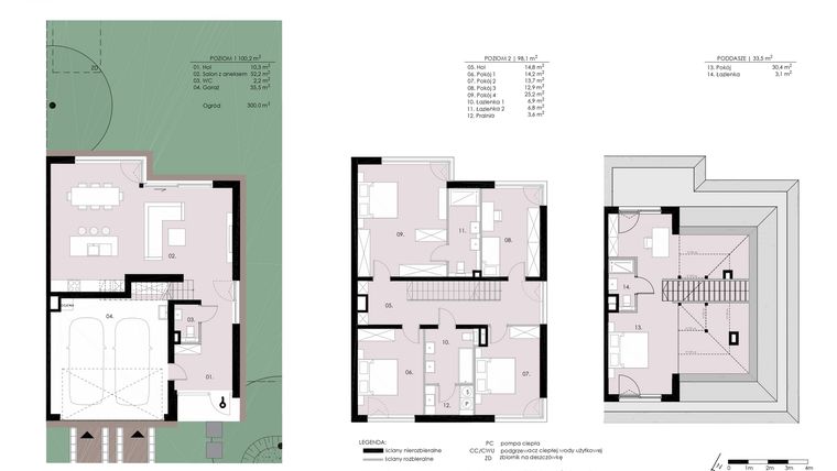 Rzut - Dom na sprzedaż 6 pokoi o powierzchni 231,77 m² - numer C'4 w Wiedeńska Residence