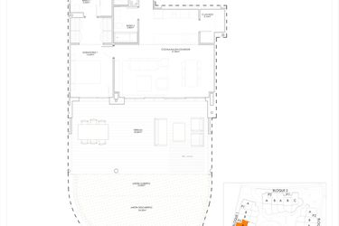 Rzut - Mieszkanie na sprzedaż 3 pokoje o powierzchni 115,59 m² - numer 6.1.2.0A w Idylicc