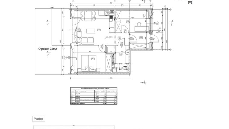 Rzut - Mieszkanie na sprzedaż 3 pokoje o powierzchni 57,9 m² - numer 42/12 w Ogrody Kochanowskiego