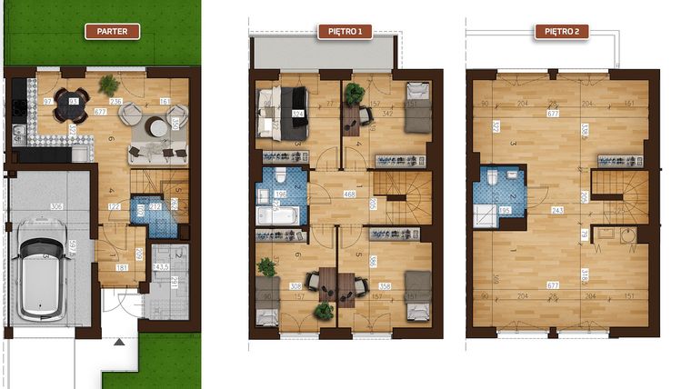 Rzut - Dom na sprzedaż 7 pokoi o powierzchni 145,79 m² - numer 25C/1 w Osiedle Albatrosów