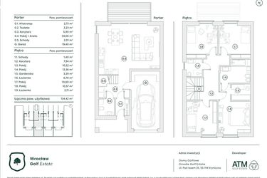 Rzut - Dom na sprzedaż 5 pokoi o powierzchni 134,07 m² - numer 37A w Domy Golfowe II