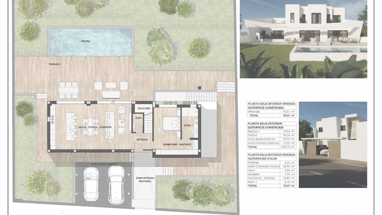 Rzut - Dom na sprzedaż 3 pokoje o powierzchni 282,71 m² - numer 3 w Domy  w Polop - 41725523