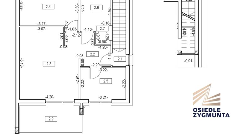 Rzut - Mieszkanie na sprzedaż 3 pokoje o powierzchni 60,15 m² - numer M12 w Osiedle Zygmunta