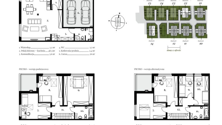 Rzut - Dom na sprzedaż 4 pokoje o powierzchni 158,8 m² - numer 14.2 w Lubczykowa Góra II