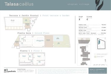 Rzut - Mieszkanie na sprzedaż 2 pokoje o powierzchni 74,41 m² - numer 2.ADO-C w Talasa Caelus I