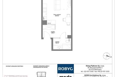 Rzut - Mieszkanie na sprzedaż 1 pokój o powierzchni 31,77 m² - numer E.3M10 w Początek Piątkowo bud. E