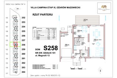 Rzut - Dom na sprzedaż 4 pokoje o powierzchni 106,5 m² - numer S258 w Villa Campina Magnolia