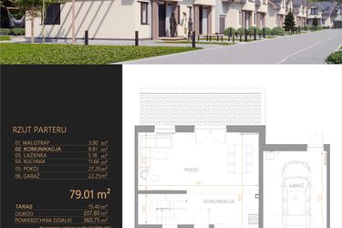 Rzut - Dom na sprzedaż 5 pokoi o powierzchni 143,14 m² - numer D2 w Oaza Tyniecka