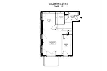 Rzut - Mieszkanie na sprzedaż 2 pokoje o powierzchni 50,17 m² - numer A.28 w Urzecze II