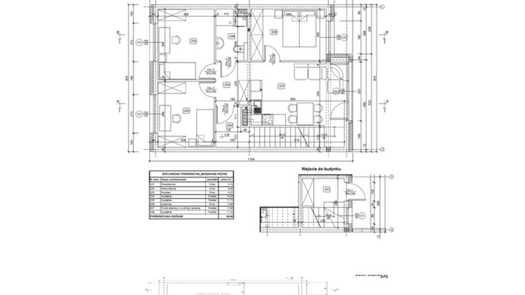 Rzut - Mieszkanie na sprzedaż 4 pokoje o powierzchni 66,85 m² - numer 42/13 w Ogrody Kochanowskiego