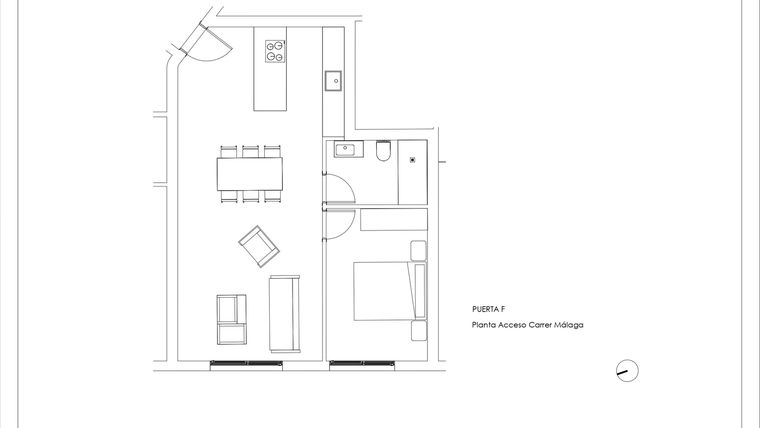 Rzut - Mieszkanie na sprzedaż 1 pokój o powierzchni 62 m² - numer 0-F w Mieszkania w Calpe - 94000145