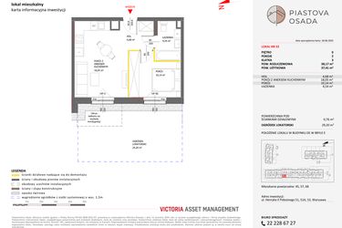 Rzut - Mieszkanie na sprzedaż 2 pokoje o powierzchni 38,17 m² - numer E.33 w Piastova Osada