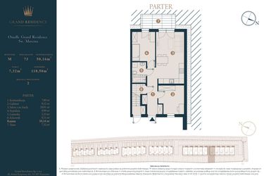 Rzut - Dom na sprzedaż 3 pokoje o powierzchni 50,16 m² - numer M73 w Osiedle Św. Marcina