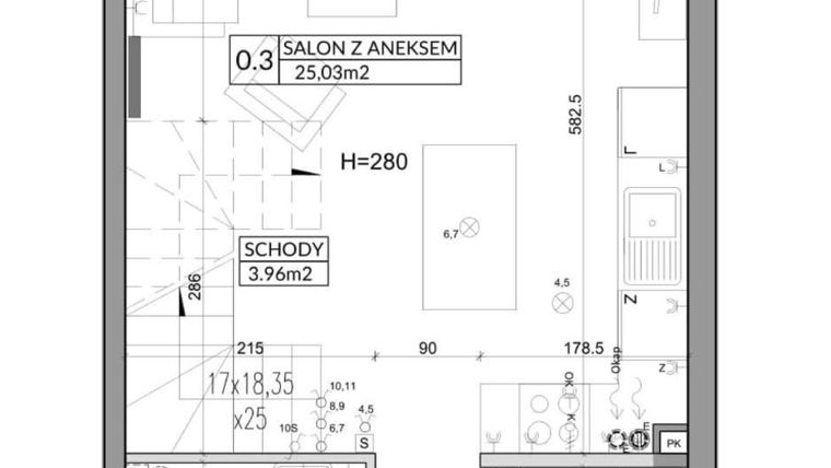 Rzut - Dom na sprzedaż 3 pokoje o powierzchni 72,53 m² - numer 25B w Nova Magdalenka 6