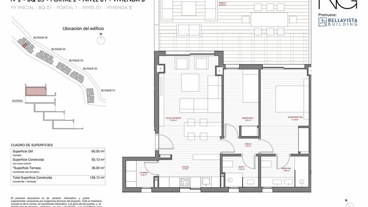 Rzut - Mieszkanie na sprzedaż 1 pokój o powierzchni 87 m² - numer 521B w Navigolf Suites - Mijas
