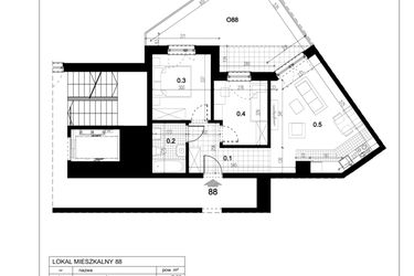 Rzut - Mieszkanie na sprzedaż 3 pokoje o powierzchni 52 m² - numer C.88 w Przewóz 4
