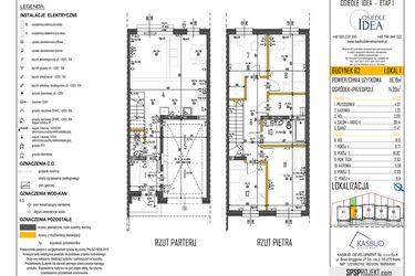 Rzut - Dom na sprzedaż 5 pokoi o powierzchni 116,79 m² - numer 62-L1 w Osiedle Idea etap I