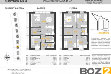 Rzut - Dom na sprzedaż 5 pokoi o powierzchni 100,33 m² - numer 6 w Osiedle Grabówki