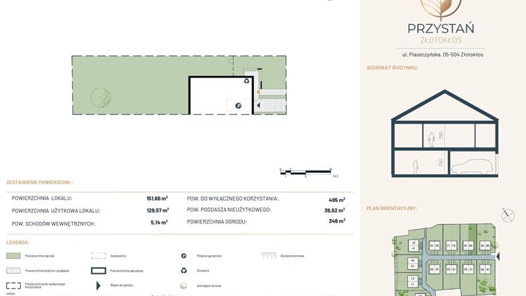 Rzut - Dom na sprzedaż 5 pokoi o powierzchni 151,66 m² - numer D2 w Przystań Złotokłos