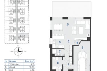 Rzut - Dom na sprzedaż 5 pokoi o powierzchni 125 m² - numer Nigra.19 w Michałowice Park II