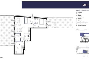 Rzut - Mieszkanie na sprzedaż 4 pokoje o powierzchni 68,54 m² - numer B1 – M0.7 w Primacasa