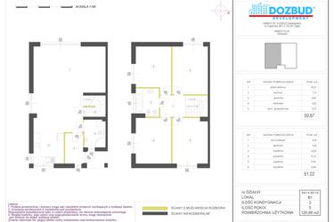 Rzut - Dom na sprzedaż 5 pokoi o powierzchni 120,89 m² - numer 64/14.B1 w Domy Góraszka etap XIV