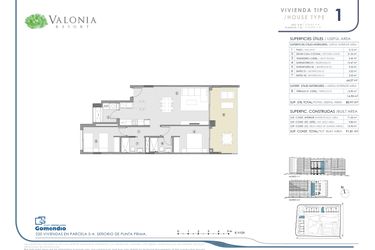 Rzut - Mieszkanie na sprzedaż 2 pokoje o powierzchni 80,97 m² - numer 160 w Valonia - Alicante