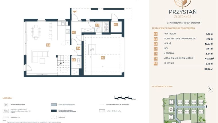 Rzut - Dom na sprzedaż 5 pokoi o powierzchni 190,06 m² - numer M2 w Przystań Złotokłos