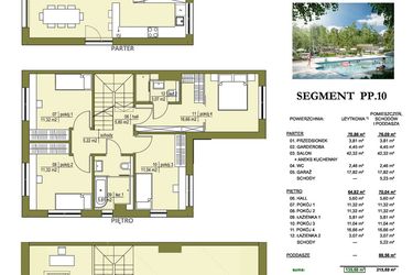 Rzut - Dom na sprzedaż 5 pokoi o powierzchni 135,68 m² - numer PP10 w Triton Country III zadanie PP