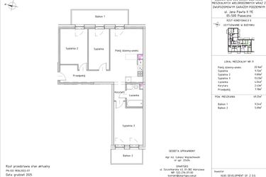 Rzut - Mieszkanie na sprzedaż 4 pokoje o powierzchni 69,25 m² - numer B2 – M1.4 w Primacasa