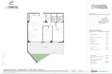Rzut - Mieszkanie na sprzedaż 2 pokoje o powierzchni 134,6 m² - numer B9.P60 w Las Terrazaz de Macenas