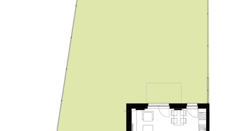 Rzut - Mieszkanie na sprzedaż 2 pokoje o powierzchni 36,83 m² - numer R-LG-10-3 w os. Dąbrówka – Leśna Polana
