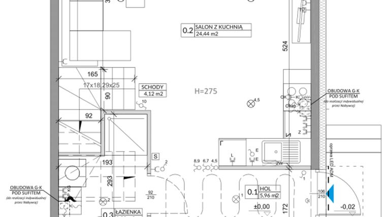 Rzut - Dom na sprzedaż 4 pokoje o powierzchni 82,54 m² - numer 24B w Ogrody Przyjaciół 5 etap II