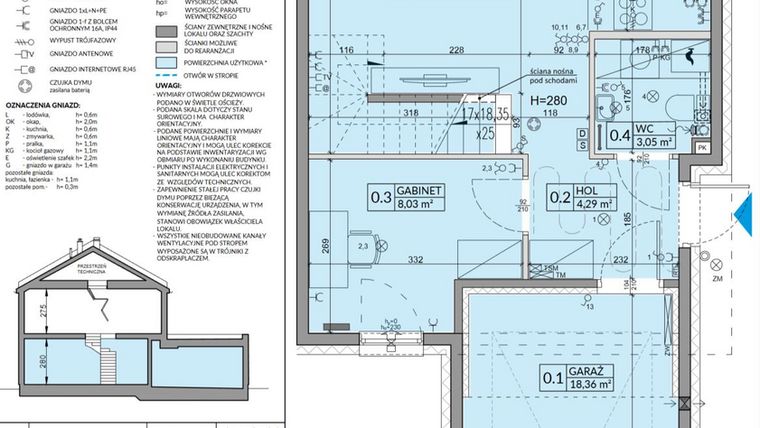 Rzut - Dom na sprzedaż 5 pokoi o powierzchni 114,25 m² - numer 180B w Arkady Walendów etap 5