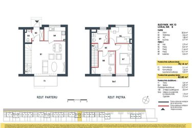 Rzut - Dom na sprzedaż 4 pokoje o powierzchni 82,8 m² - numer 10b w Waw.Re