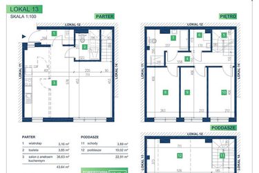 Rzut - Dom na sprzedaż 5 pokoi o powierzchni 113,13 m² - numer 13 w Vista Forest Stabłowice