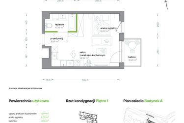 Rzut - Mieszkanie na sprzedaż 1 pokój o powierzchni 31,06 m² - numer A/KL2/1/05 w Podhalańska Vita