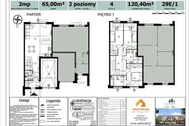 Rzut - Dom na sprzedaż 4 pokoje o powierzchni 115,87 m² - numer 29E/1 w Zielone Alejki etap II