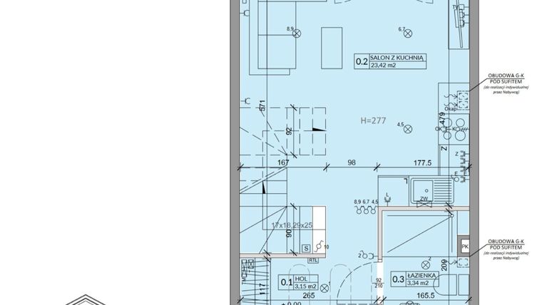 Rzut - Dom na sprzedaż 3 pokoje o powierzchni 63,99 m² - numer 37A w Ogrody Przyjaciół 5 etap IV