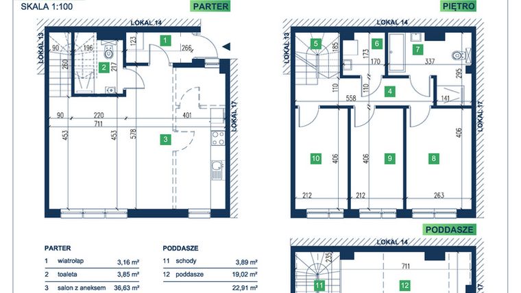 Rzut - Dom na sprzedaż 5 pokoi o powierzchni 113,13 m² - numer 15 w Vista Forest