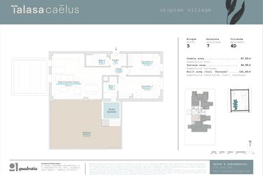Rzut - Mieszkanie na sprzedaż 2 pokoje o powierzchni 67,5 m² - numer B5-4D w Talasa Caleus II
