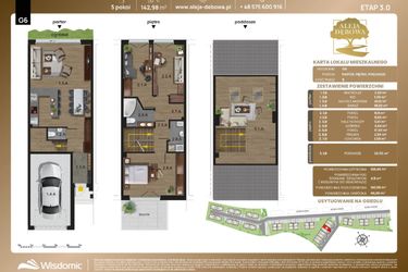 Rzut - Dom na sprzedaż 5 pokoi o powierzchni 142,98 m² - numer G6 w Aleja Dębowa III - domy